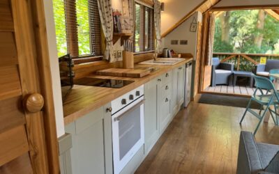 Check out our beautiful new kitchens in our cosy holiday cabins, Squirrel & Hare.