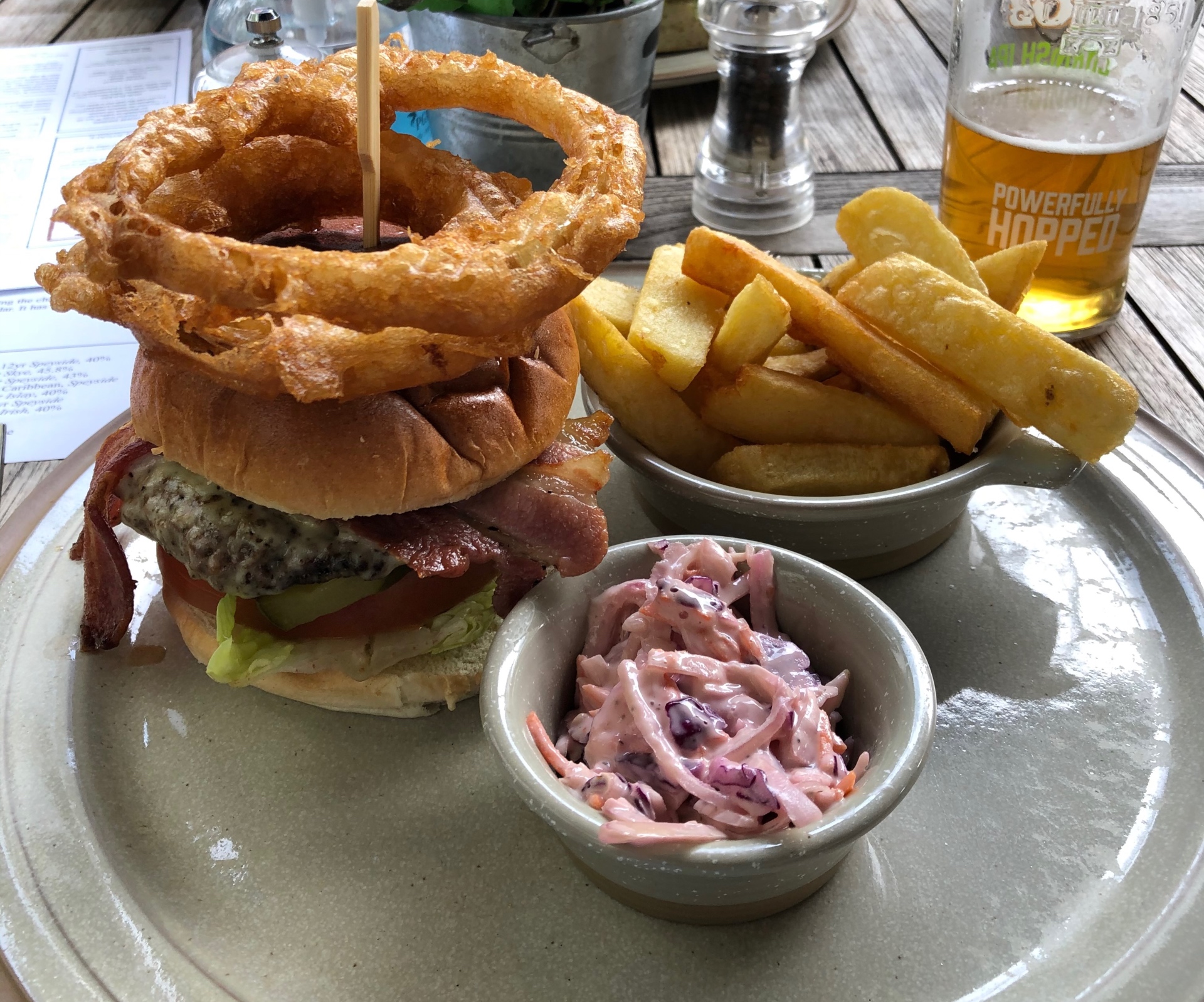 Burger lunch at the Cursor Arms Woodhouse Eaves