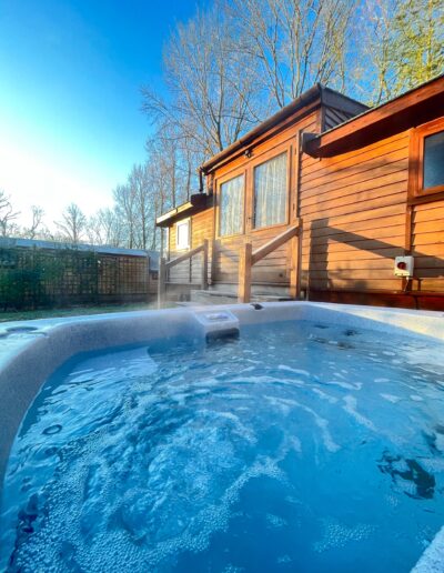 Hot tub at Badger cabin
